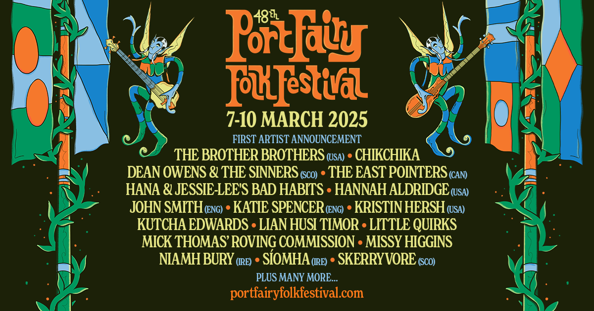 Check Out The First Artist Lineup For Port Fairy Folk Festival 2025!