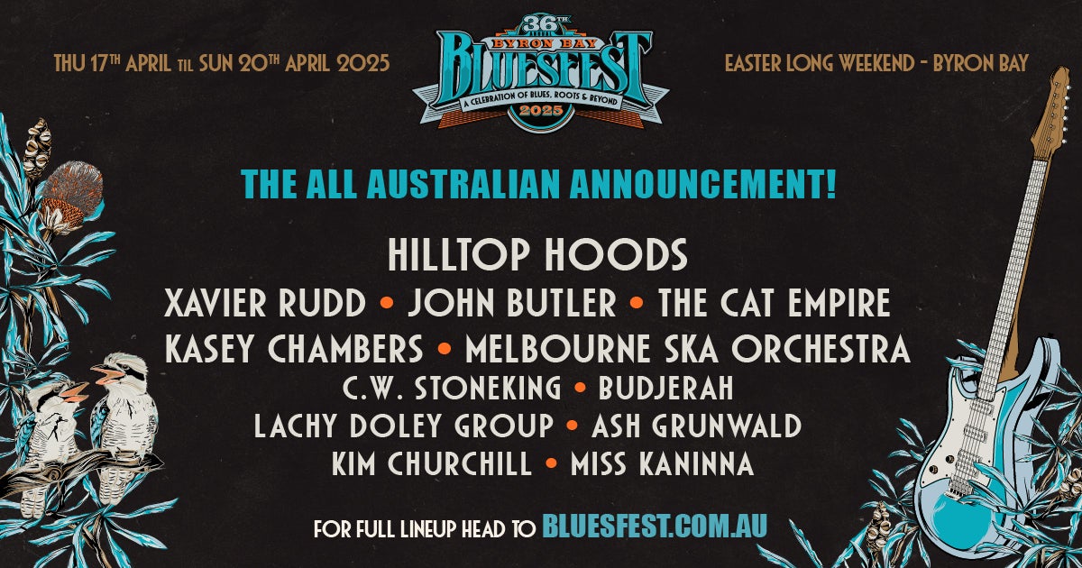 The Second Artist Drop For Bluesfest Byron Bay 2025 Is Here!