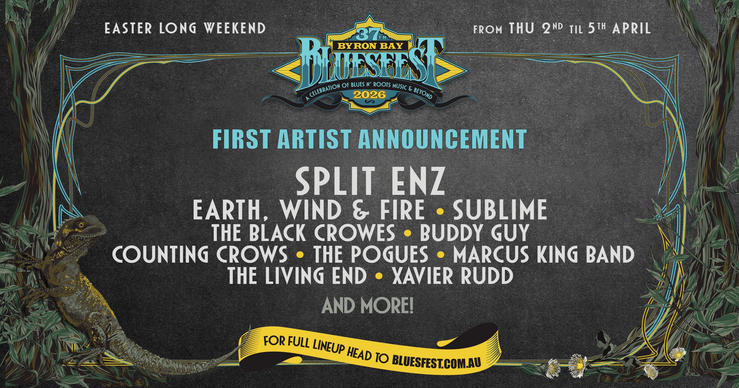 The First Lineup Drop For Bluesfest 2026 Is Here With Split Enz & More Heading To Byron Bay! 