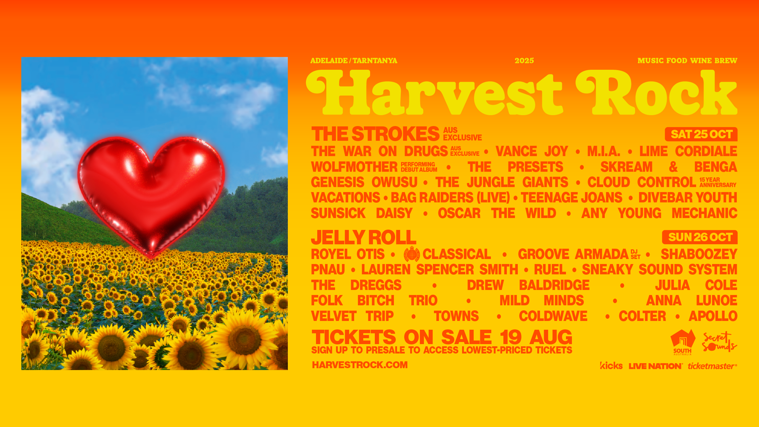 Harvest Rock Unveils Mega 2025 Lineup With The Strokes, The War On Drugs & More!
