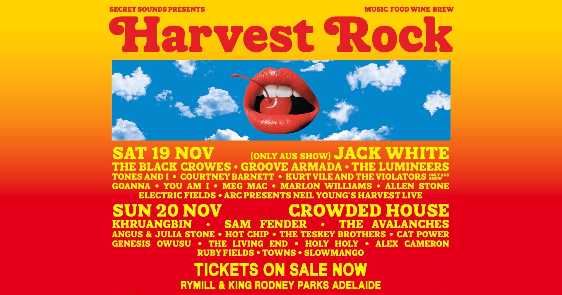 Harvest Rock: A Brand New Two-Day Music Festival Is Coming to Adelaide