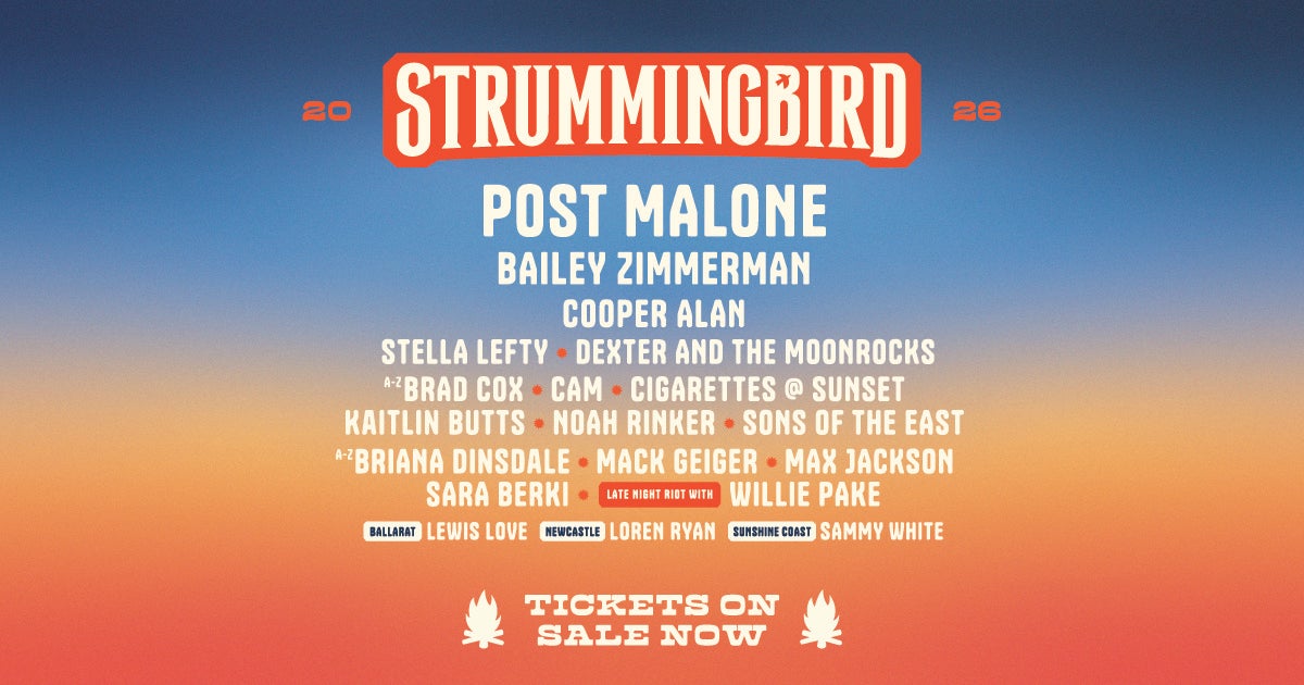 Country Festival Strummingbird Returns In 2026 With Post Malone, Bailey Zimmerman & More!
