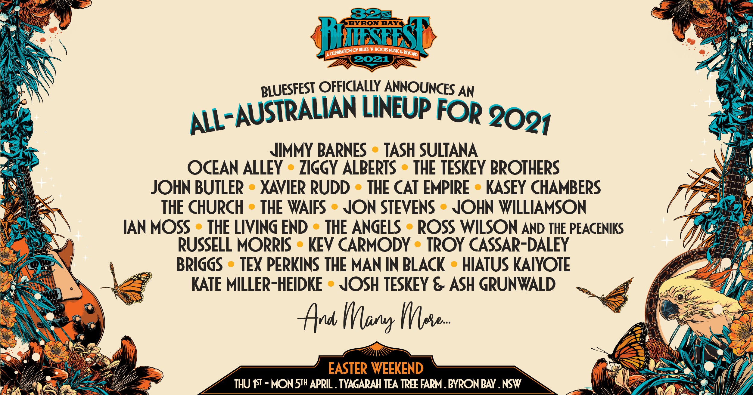 Moshtix 2021 All-Aussie Lineup Announced