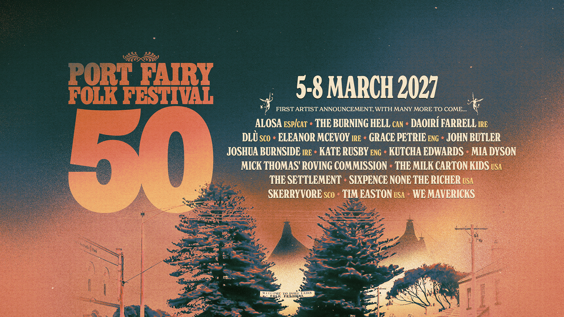 Port Fairy Folk Festival Unveils First Artist Lineup For 50th Anniversary Event In 2027!