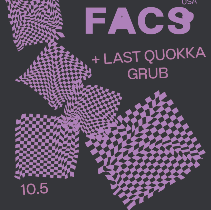 FACS (USA) live at MOJO'S BAR in Perth on May 10, 2026 - Concert poster