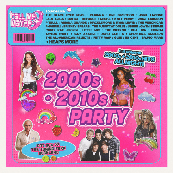 CALL ME MAYBE: 2000s + 2010s Party - Auckland live at The Tuning Fork - Concert poster