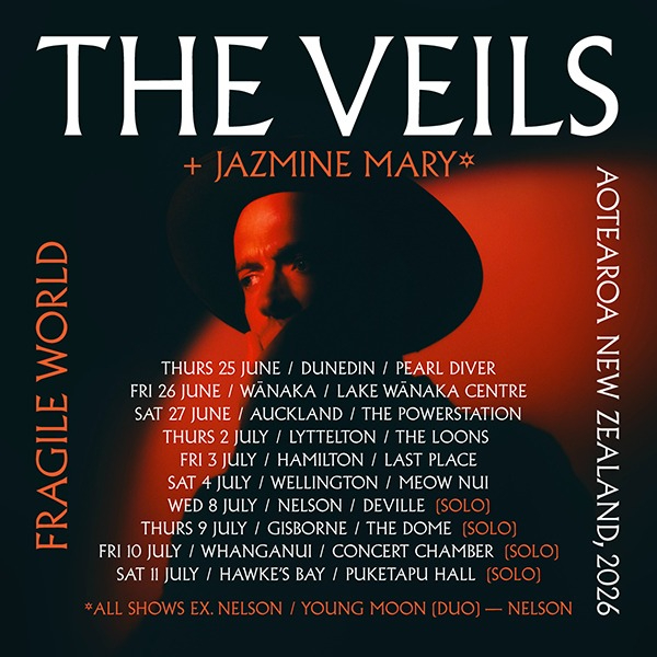 The Veils | Fragile World | Dunedin (Early Show) live at Pearl Diver - Concert poster
