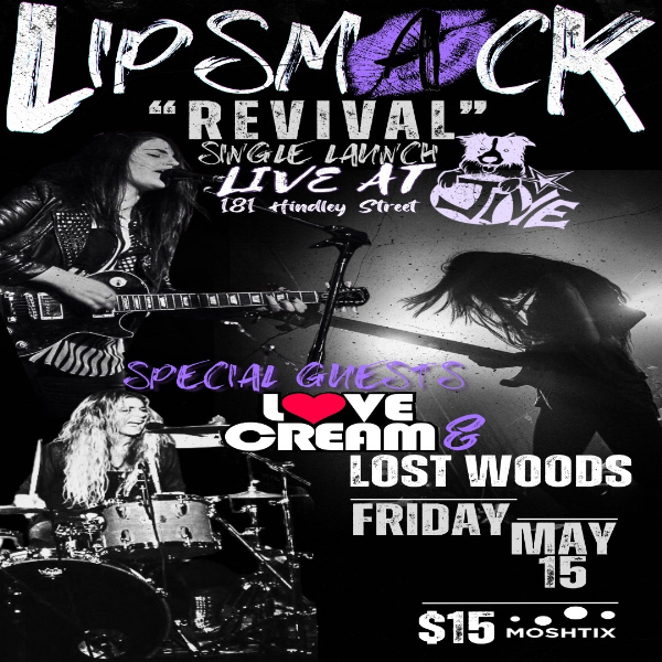 Lipsmack live at JIVE, ADELAIDE - Concert poster