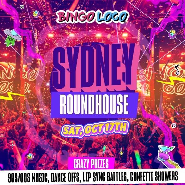 BINGO LOCO - SATURDAY 17TH OCTOBER 2026 live at The Roundhouse UNSW - Concert poster