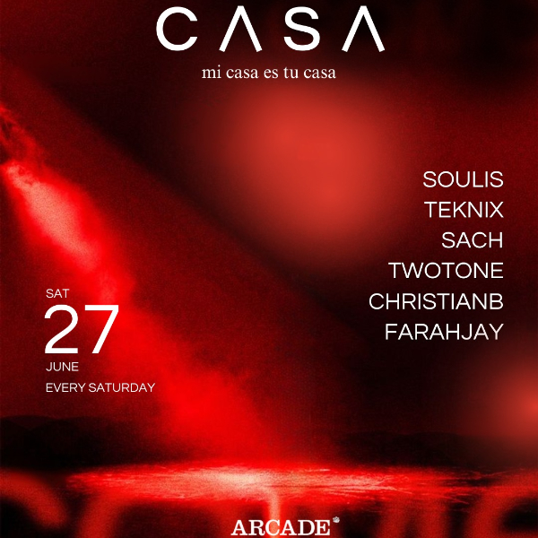 GRAND OPENING | CASA Saturdays live at Arcade Bar & Club - Concert poster