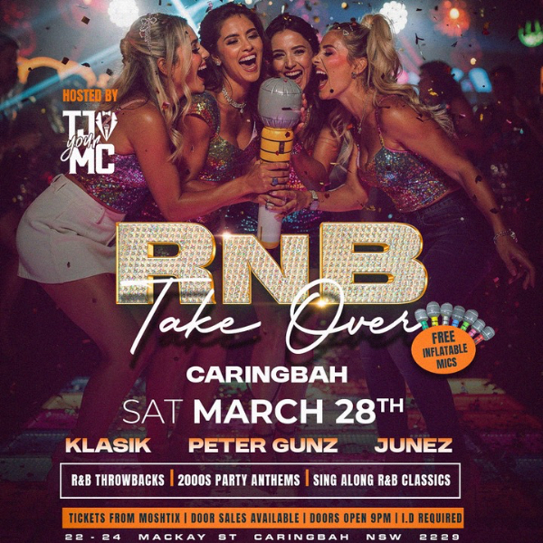 RnB Takeover Highfield Caringbah live at Highfield Caringbah in New South Wales on March 28, 2026 - Concert poster