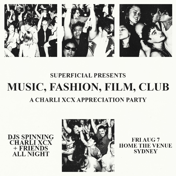 Music, Fashion, Film party: Charli XCX Appreciation Night - Sydney live at Home The Venue - Concert poster