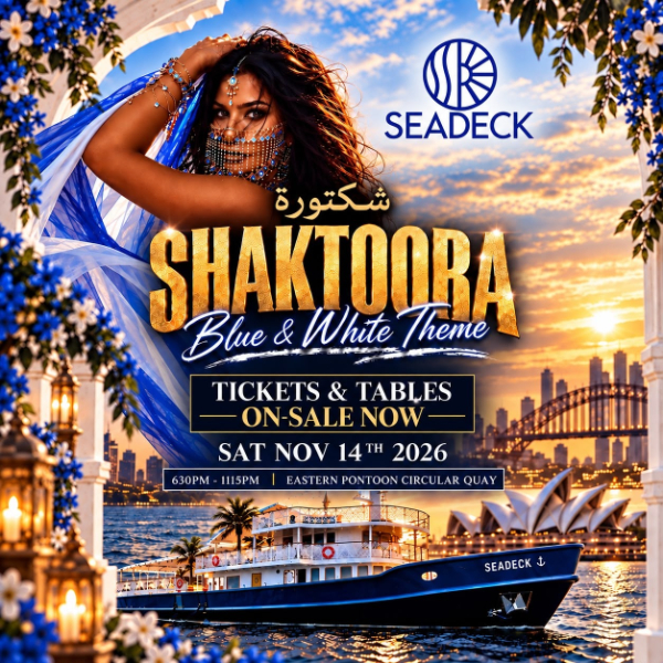 SHAKTOORA — BLUE & WHITE EDITION 💙🤍🇱🇧 live at Eastern Pontoon Circular Quay - Concert poster
