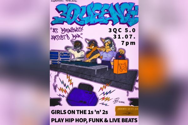 3QUEENCY live at Brunswick Ballroom - Concert poster