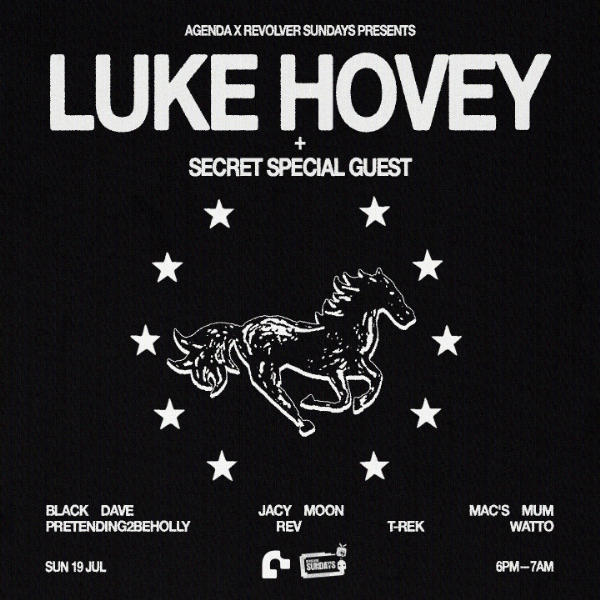 Luke Hovey + Special Guests — Agenda & Revolver Sundays live at Revolver Nightclub - Concert poster