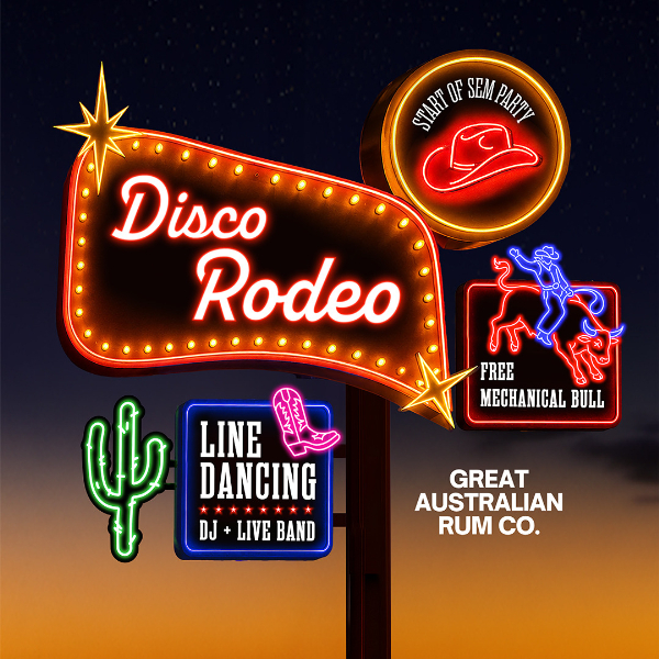Disco Rodeo – Start of Sem Party live at Uni Bar Wollongong University - Concert poster