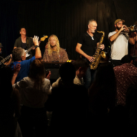 Old School Funk and Groove Night live at Lazybones Lounge Restaurant & Bar - Concert poster