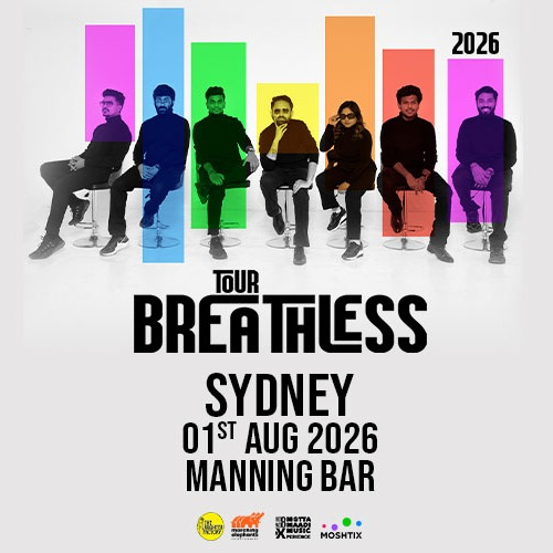 MOTTA MAADI MUSIC - BREATHLESS TOUR live at Manning Bar - Concert poster