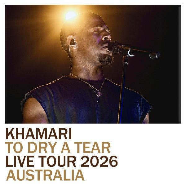 KHAMARI (USA) - 'To Dry a Tear' Australian Tour live at The Rechabite in Perth on May 26, 2026 - Concert poster