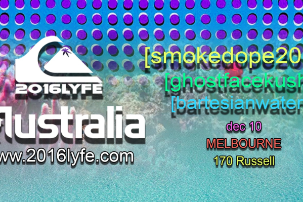 2016LYFE [smokedope2016] + [ghostfacekush] + [BARTESIANWATER] event artwork