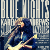 Karen Lee Andrews – Blue Nights live at Lazybones Lounge Restaurant & Bar - Concert poster