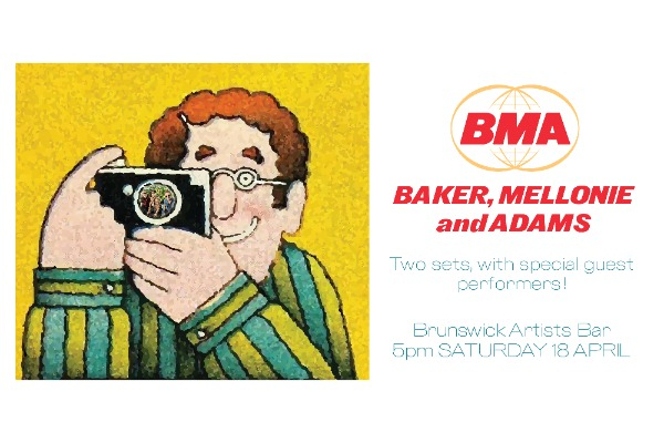 BMA TRIO live at Brunswick Ballroom in Melbourne on April 18, 2026 - Concert poster