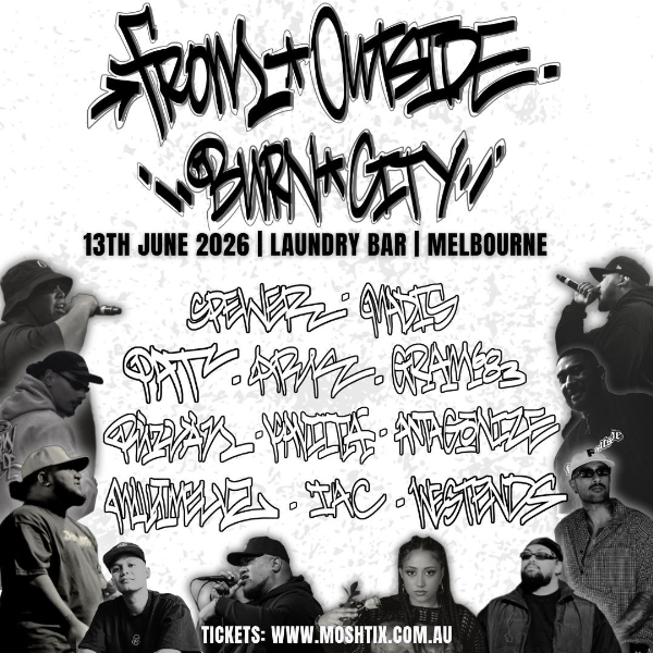 FROM OUTSIDE BURN CITY live at Laundry Bar - Concert poster