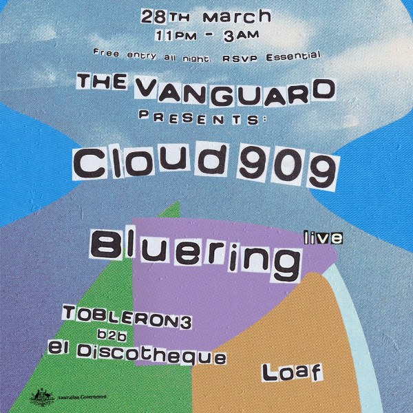 Cloud 909 live at The Vanguard in Sydney on March 28, 2026 - Concert poster