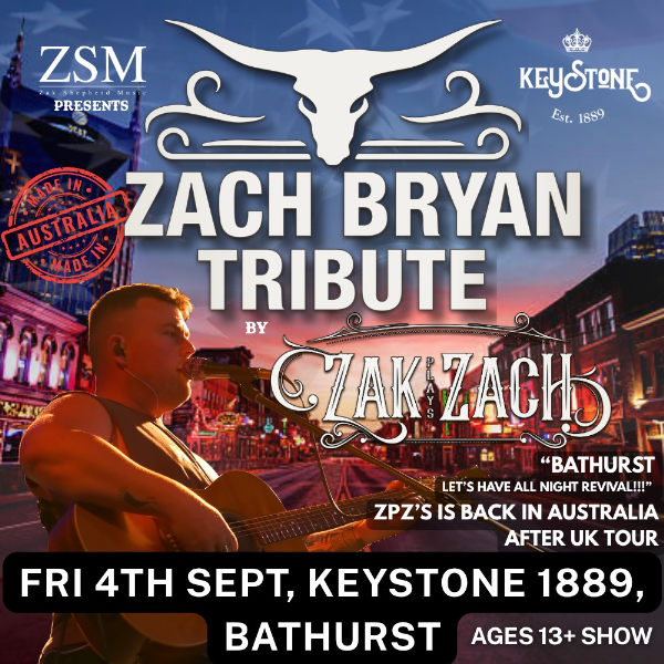 Zach Bryan Tribute Show - Zak Plays Zach live at Keystone 1889 - Concert poster