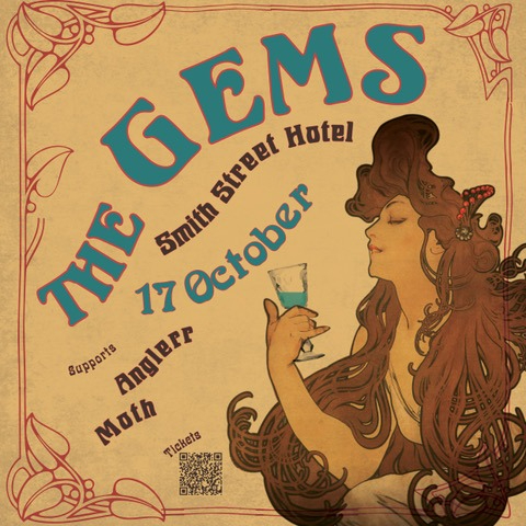 The Gems - I Will Take You single launch live at A Smith St Basement - Concert poster