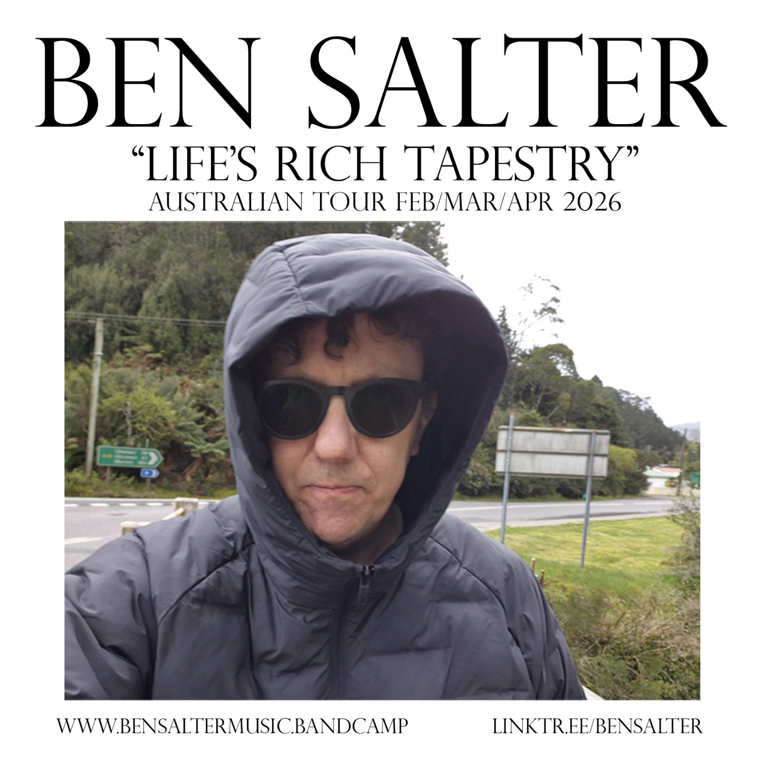 Ben Salter & Band—Life's Rich Tapestry live at Altar Bar in Hobart on April 05, 2026 - Concert poster