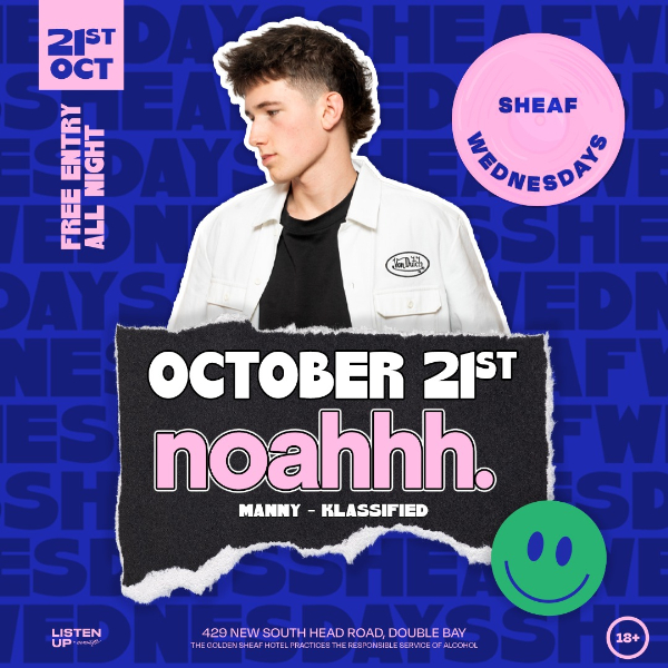 Sheaf Wednesdays | OCTOBER 21st 'w' NOAHHH live at The Golden Sheaf - Concert poster