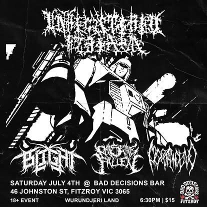 BURN CITY DEATHFEST live at Bad Decisions Bar - Concert poster