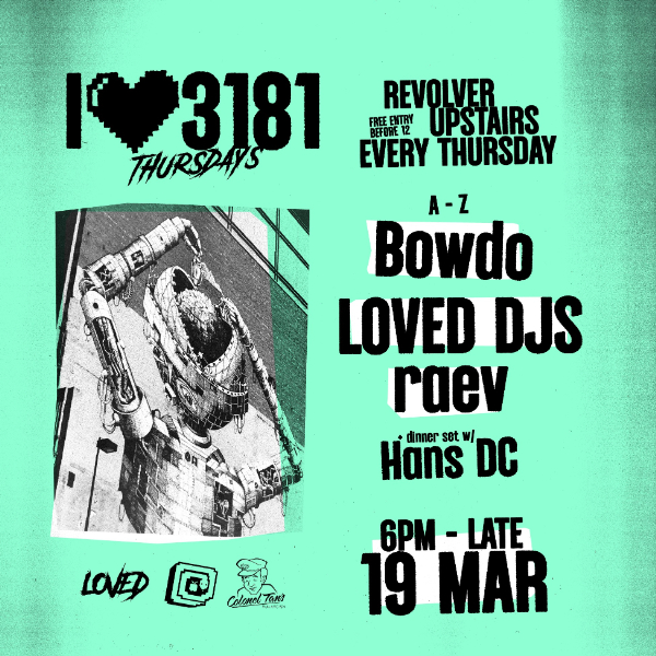 3181 Thursdays live at Revolver Nightclub in Melbourne on March 19, 2026 - Concert poster