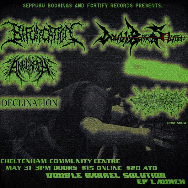 Double Barrel Solution Adelaide EP Launch live at Cheltenham Community Centre  - Concert poster