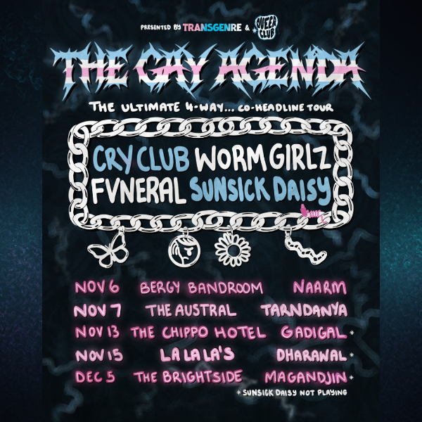 THE GAY AGENDA live at The Austral Hotel - Concert poster