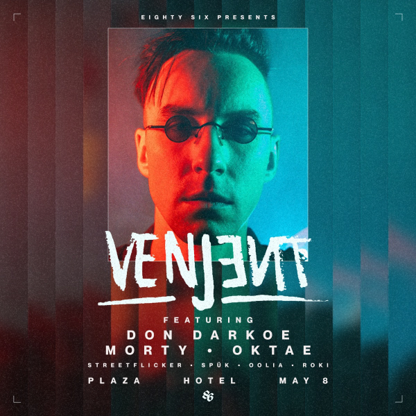 Eighty-Six Presents Venjent [UK], Don Darkoe + More live at Plaza Hotel Basement in Sydney on May 08, 2026 - Concert poster