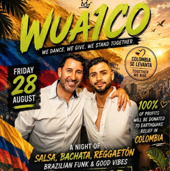WUA1CO LATIN UNITY TOGETHER FOR A CAUSE🇨🇴✊🏼 live at Luna Bar - Concert poster