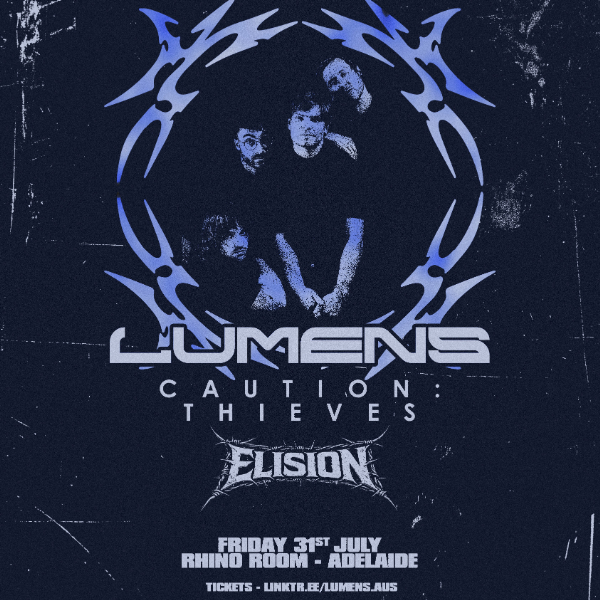 LUMENS with Caution:Thieves & Elision live at Rhino Room - Concert poster