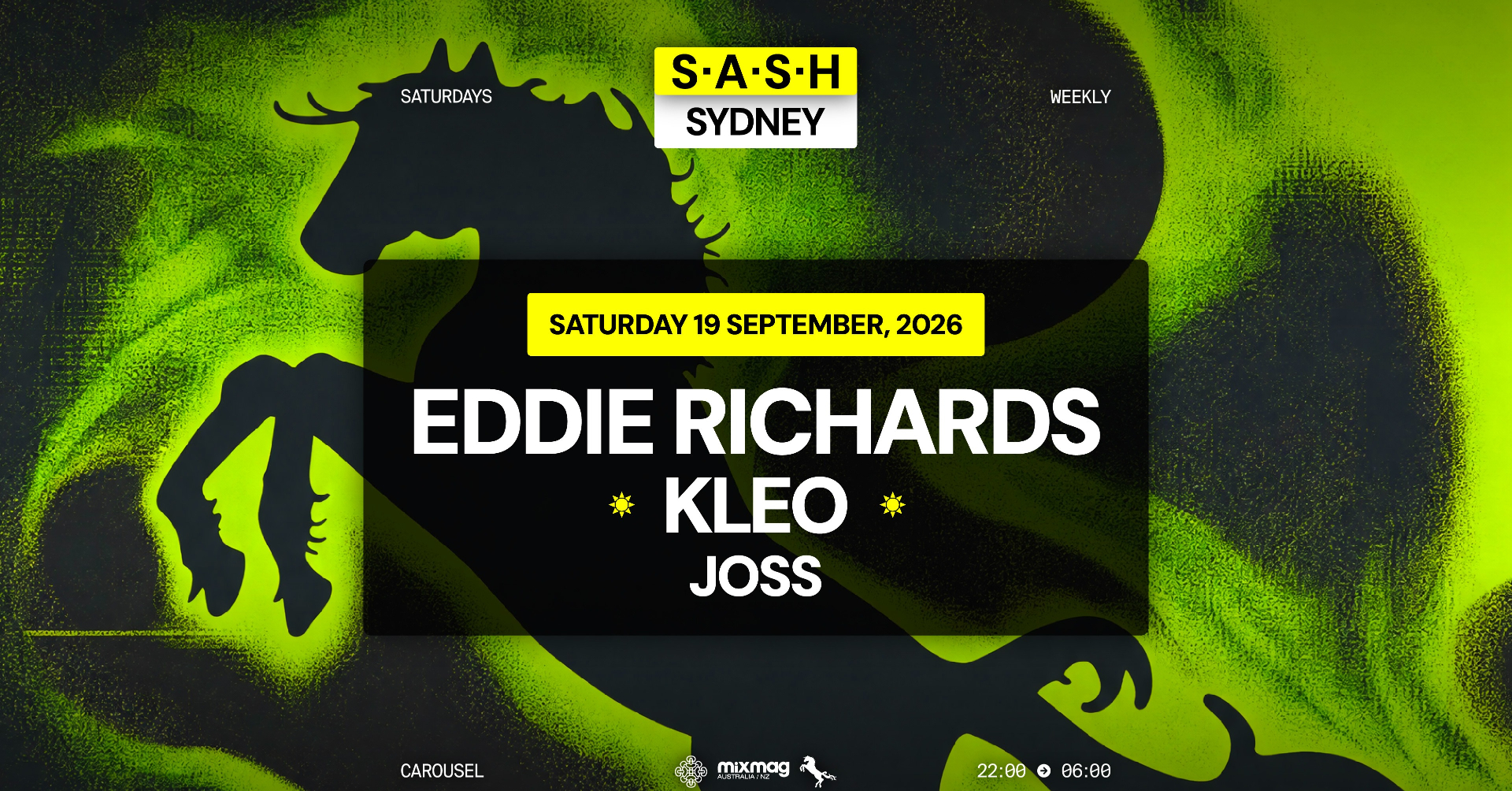 ★ S.A.S.H Sydney ★ Eddie Richards ★ Saturday 19th September ★