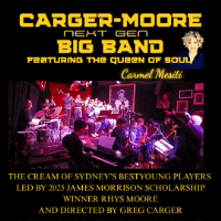 CARGER MOORE BIG BAND live at Lazybones Lounge Restaurant & Bar in Marrickville on May 21, 2026 - Concert poster