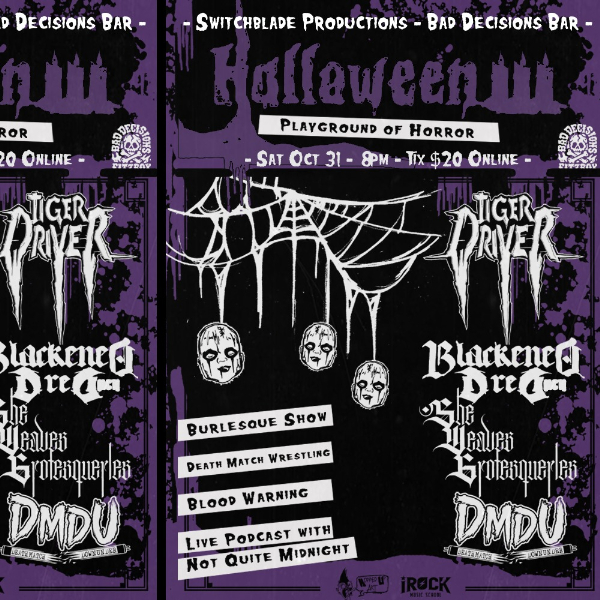 Halloween III live at Bad Decisions Bar - Concert poster