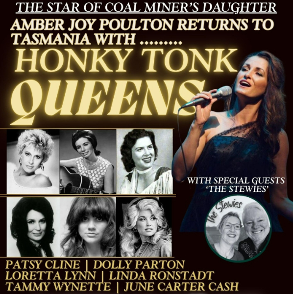 Amber Joy Poulton Returns To Tasmania With Honky Tonk Queens live at The Huntington Tavern - Concert poster