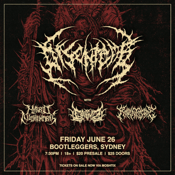 Disentomb live at Bootleggers - Concert poster