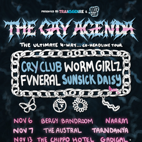 Cry Club + Fvneral + Worm Girlz present: The Gay Agenda live at La La La's - Concert poster