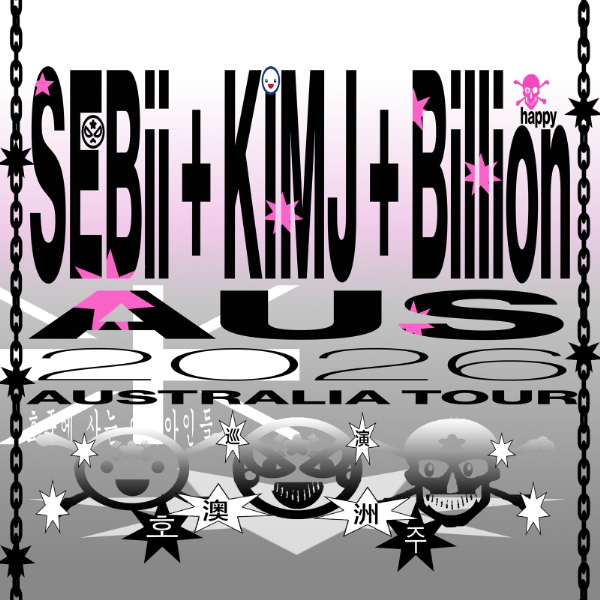 SEBii, kimj and Billionhappy: Australia 2026 live at The Night Cat - Concert poster