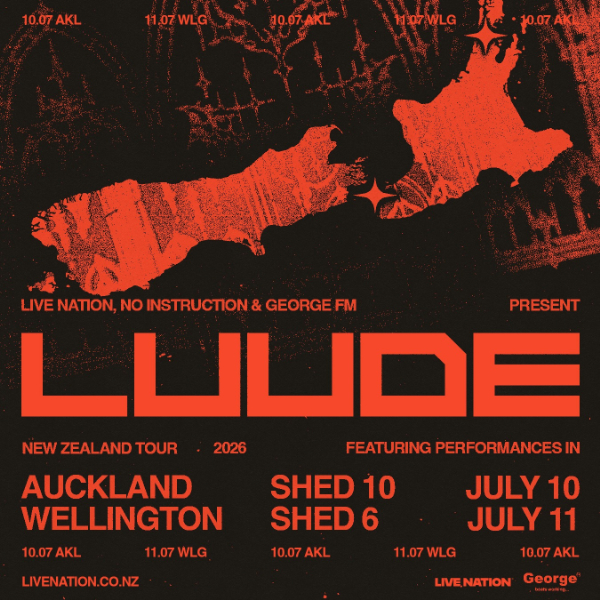 Luude | New Zealand Tour 2026 live at Shed 10 - Concert poster