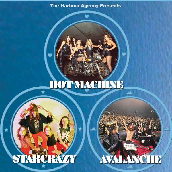 Rock The Boat '26 Pre-Party w/ Hot Machine, Starcrazy & Avalanche live at Waywards Ballroom - Concert poster