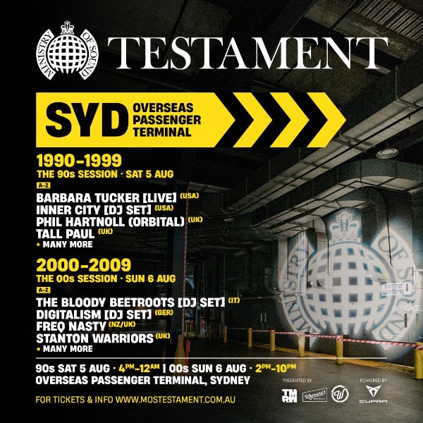 Buy Ministry of Sound Testament (ANZ National Tour 2023) tickets, VIC