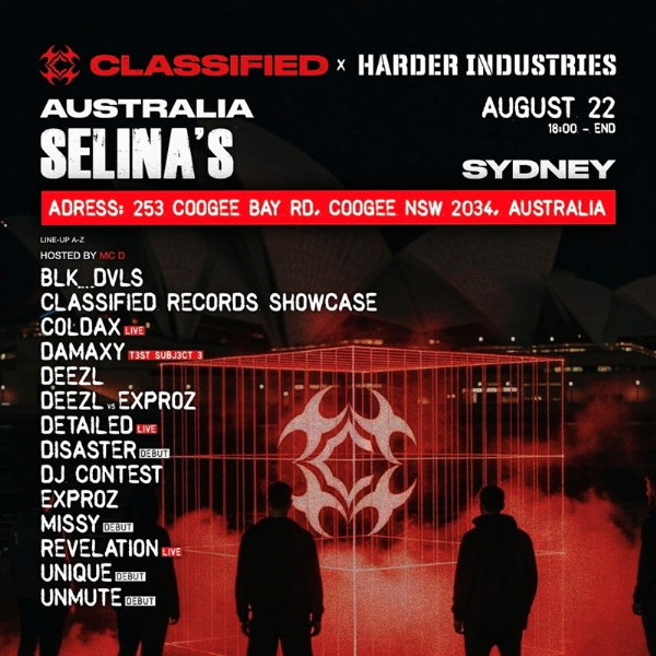CLASSIFIED X HARDER INDUSTRIES live at Selina's at Coogee Bay Hotel - Concert poster